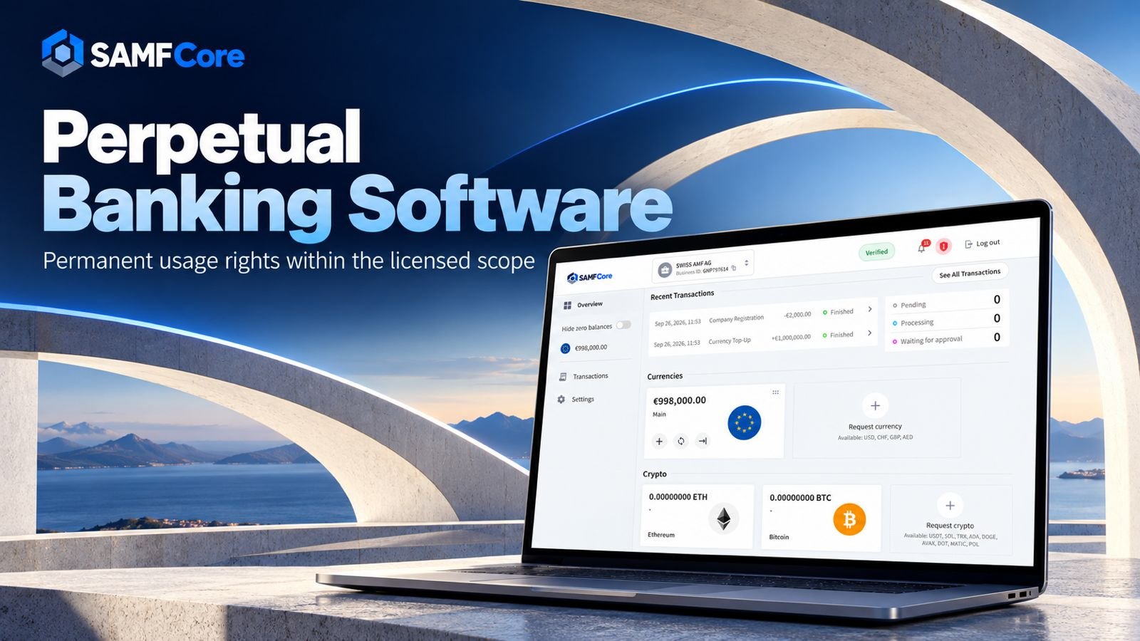 Illustrative graphic representing SAMFCore perpetual software licensing